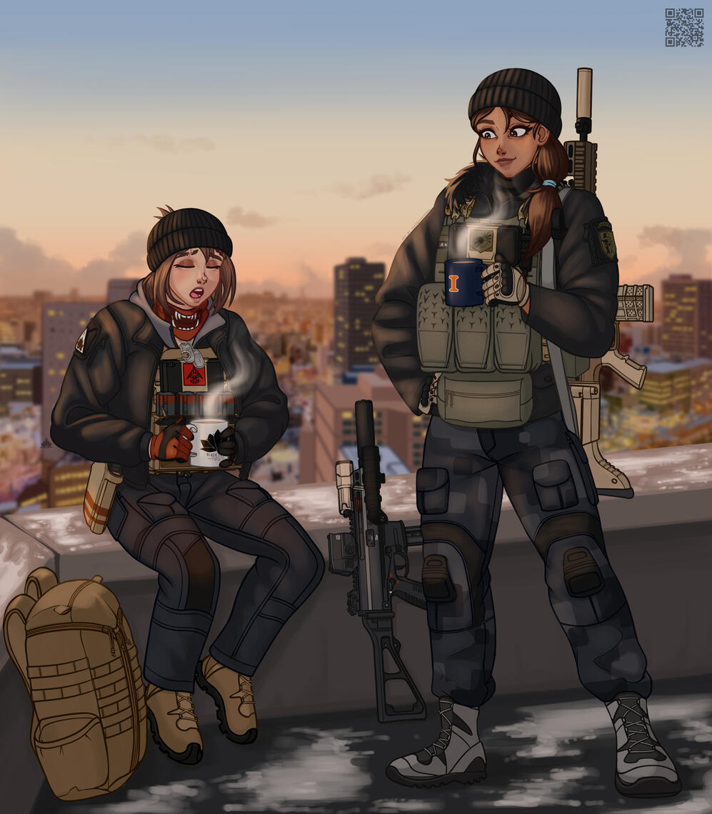 Example: £452 (Rendered + Additional Character + Tac Kit for Both Characters + Complex Background)